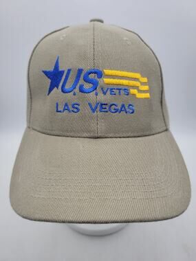 Las Vegas US Veterans baseball Hat Cap Adjustable Back Beige star flag Vets